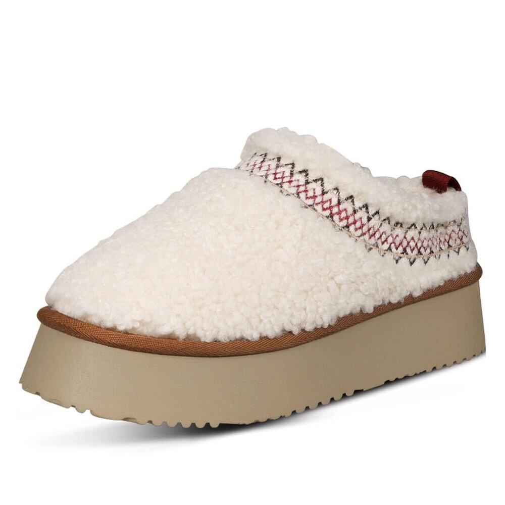 Platform Slippers for Women Mini Snow Boots Short Ankle Cozy Fleece Lined